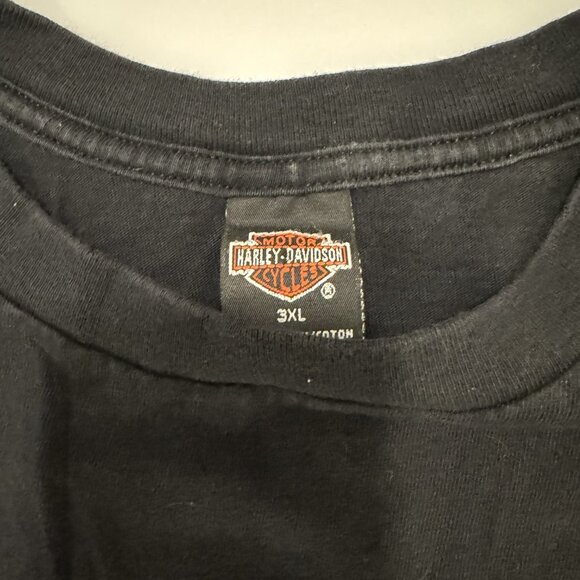 Vintage Y2K Harley Davidson 2002 Barnett El Paso Texas Size 3XL Shirt Black Tee - Picture 4 of 6